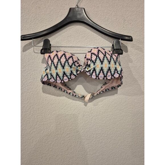Victoria Secret Womens The Ruffle Cheeky Aztec Bikini Set Small Petite Swimsuit - Picture 2 of 7